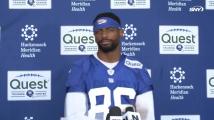 Giants wide receiver Darius Slayton talks contract issues, early impressions of rookie Malik Nabers
