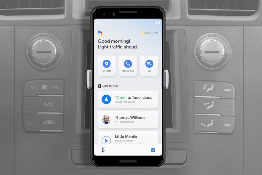 Google Assistant driving mode on Android