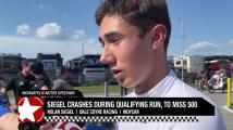 Nolan Siegel to miss 500, crashes during qualifying run