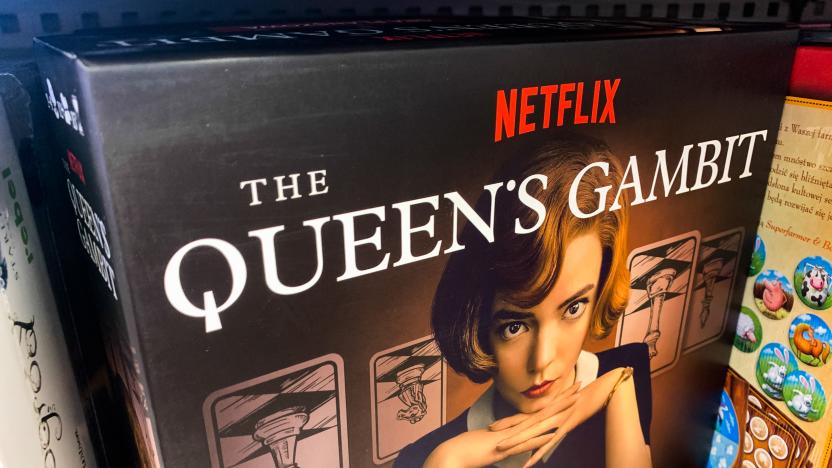 Netflix The Queen's Gambit board game is seen at the store in Krakow, Poland on December 30, 2021. (Photo by Jakub Porzycki/NurPhoto via Getty Images)