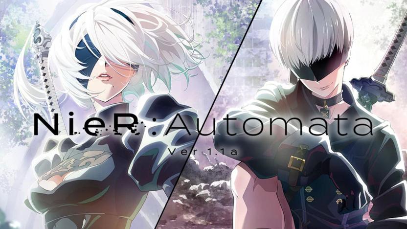 Key art of protagonists 2B and 9S