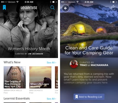 The Learnist app brings its crowd-sourced collection of information to your iPhone