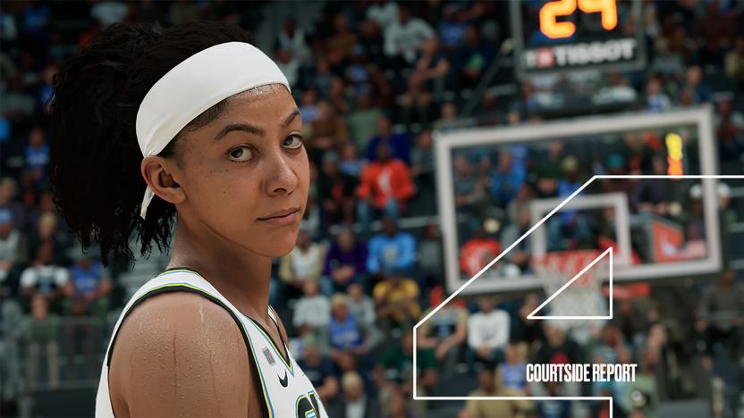 WNBA mode courtside report in 'NBA 2K22'