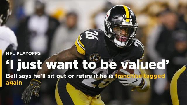 Le'Veon Bell claims he'll sit out or retire if he is franchise tagged again