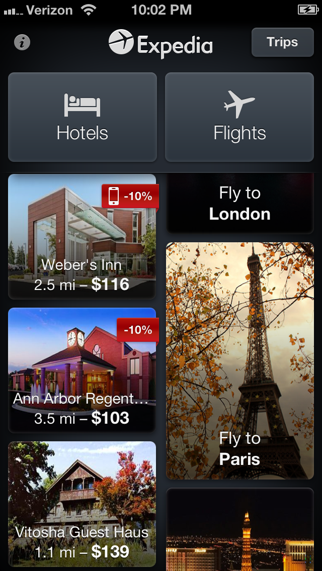 expedia look up trip