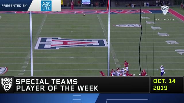 Arizona kicker Lucas Havrisik named Pac-12 Special Teams Player of the Week