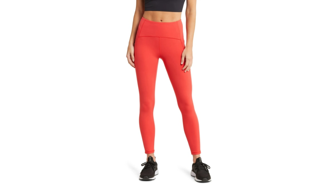 Zella High Waist Lattice Midi Leggings, $65, Nordstrom