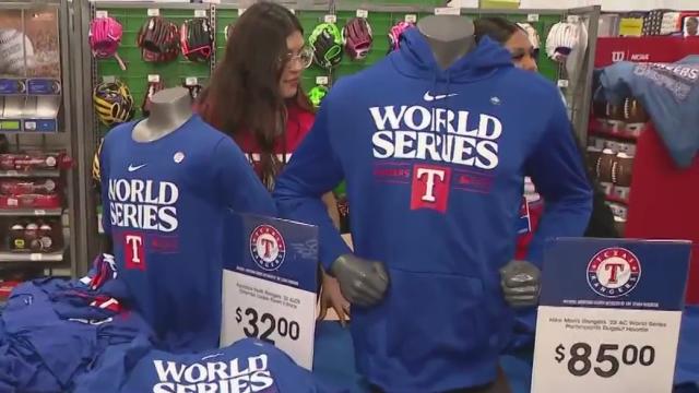 Texas Rangers fans 'gear up' with new merch for game one in the ALCS