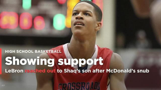 LeBron James, Matt Barnes reach out to Shaq's son, who was 'hurt' after McDonald's game snub