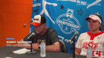 Oklahoma State softball coach Kenny Gajewski talks about win vs Arizona