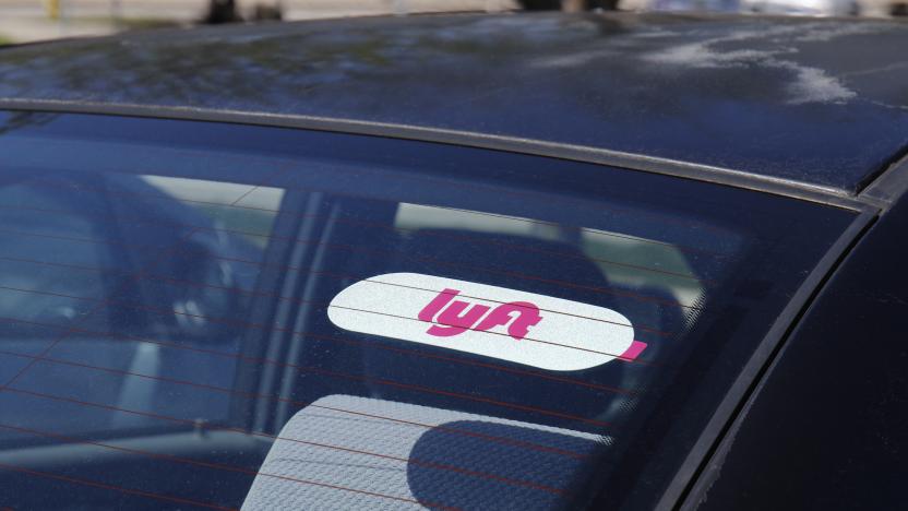 Dayton - Circa April 2018: Car for hire with a Lyft sticker. Lyft and Uber have replaced many Taxi cabs for transportation with a smart phone app I