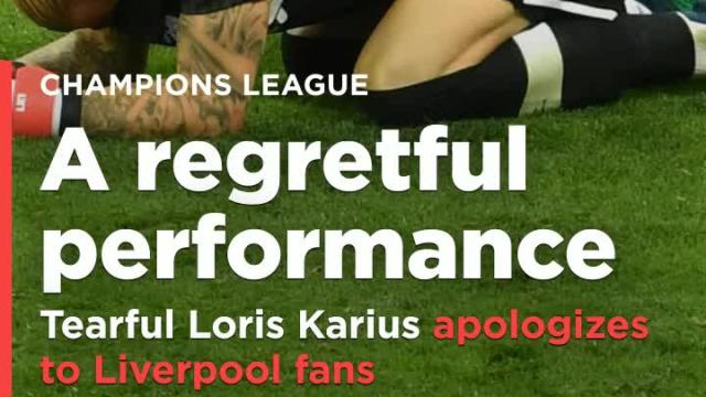 Loris Karius tearfully apologizes to Liverpool fans after regrettable Champions League performance