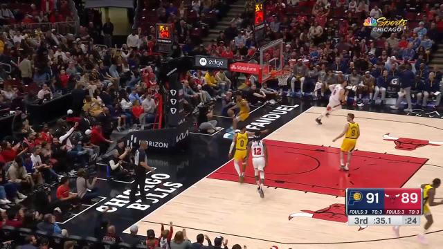 Zach LaVine with a dunk vs the Indiana Pacers