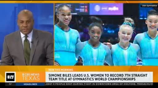 Simone Biles leads U.S. women to record 7th straight team title at