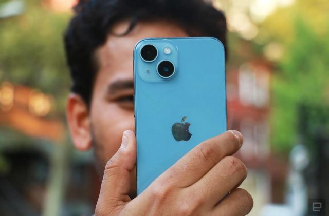 Apple iPhone 14 in blue