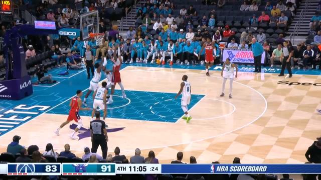 Rui Hachimura with a dunk vs the Charlotte Hornets