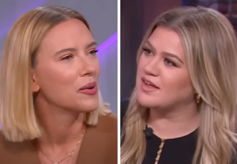 Kelly Clarkson Surprises Scarlett Johansson By Figuring Out The Connection Betwe..