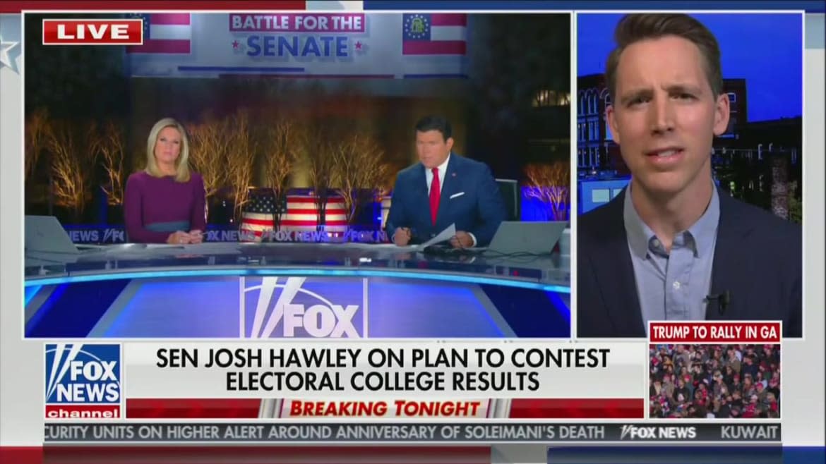 Fox's Bret Baier Confronts Josh Hawley With Harsh Truth That Biden Will Be President