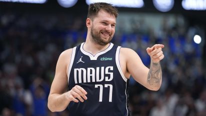 Associated Press - Dallas Mavericks guard Luka Doncic (77) reacts to a play during the second half in Game 3 of the NBA basketball Western Conference finals against the Minnesota Timberwolves, Sunday, May 26, 2024, in Dallas. (AP Photo/Julio Cortez)