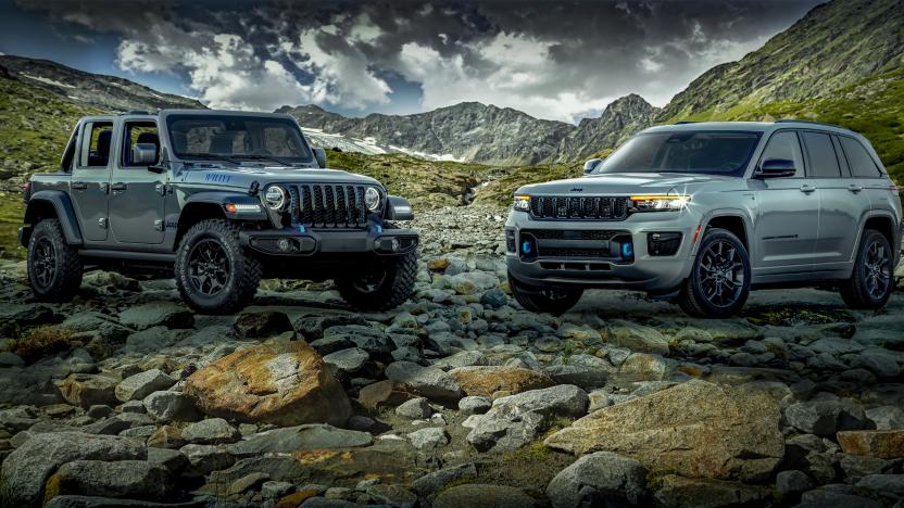 2023 JeepÂ® Wrangler Willys 4xe (left) and 2023 Jeep Grand Cherokee 4xe 30th Anniversary edition