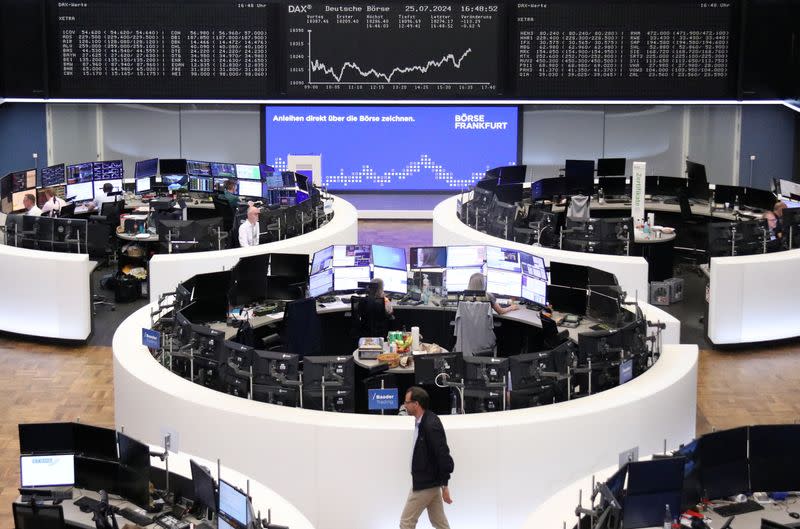 European shares set for modest weekly losses after mixed bag of earnings