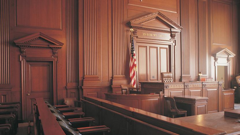 Interior of courtroom