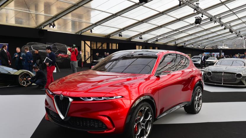 At the Paris Festival Automobile International with Concept Cars and Automotive Design Exhibition, ALFA ROMEO exhibits its model ALFA ROMEO TONALE CONCEPT in French Premiere  January 29, 2020, Paris (Photo by Daniel Pier/NurPhoto via Getty Images)