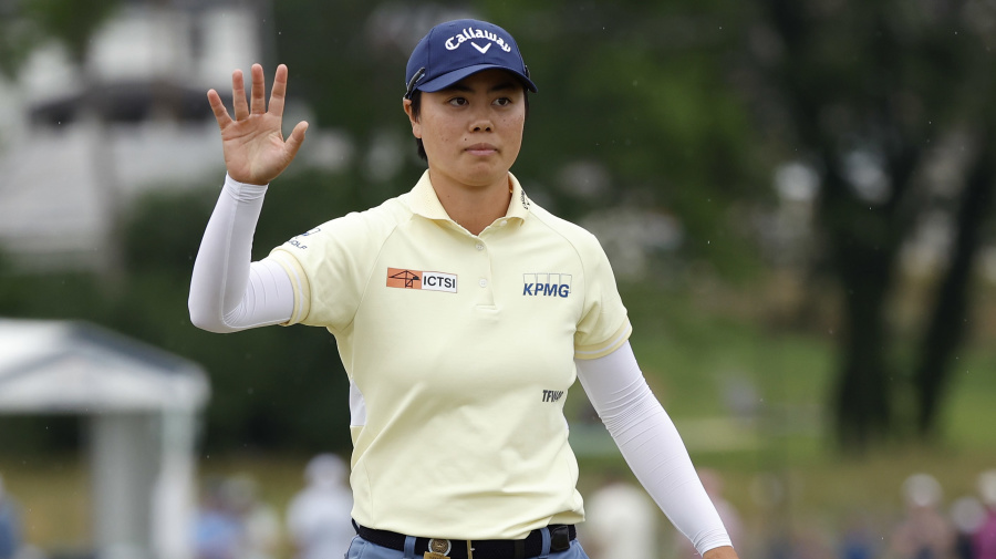 Getty Images - LANCASTER, PENNSYLVANIA - JUNE 02: Yuka Saso of Japan celebrates after a putt on the 18th green during the final round of the U.S. Women's Open Presented by Ally at Lancaster Country Club on June 02, 2024 in Lancaster, Pennsylvania. (Photo by Sarah Stier/Getty Images)