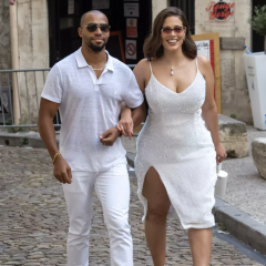 Ashley Graham Showed Up to Sophie Turnerâ€™s Pre-Wedding Bash in All-White & with a Thigh-High Slit