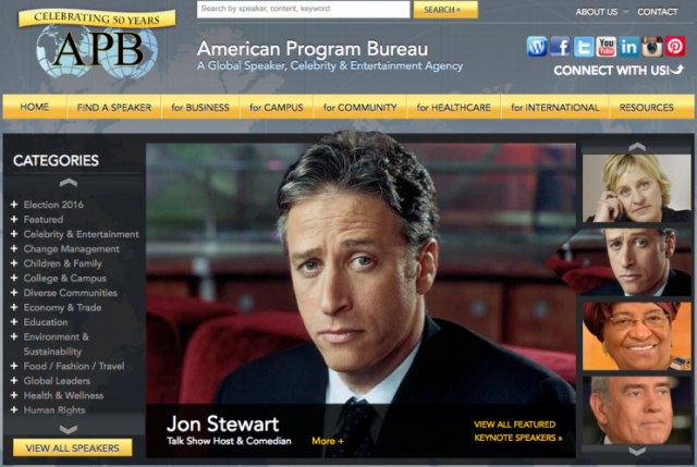 The website for the American Program Bureau.
