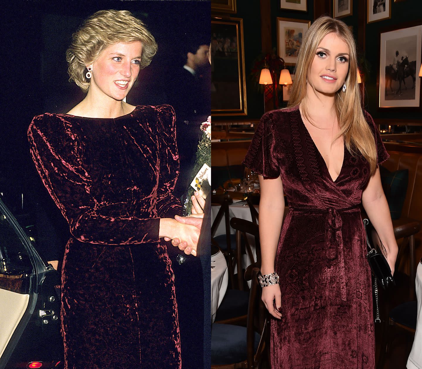 princess diana velvet dress