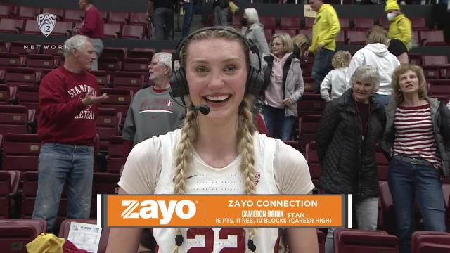 Cameron Brink joins Pac-12 Networks after first career triple-double, breaking Stanford’s block record