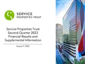 Service Properties Trust Announces Second Quarter 2023 Results