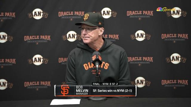 Melvin reflects on Giants' bullpen after 8-2 loss to Mets