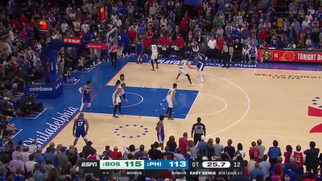 Top last baskets of the periods from Philadelphia 76ers vs. Boston Celtics