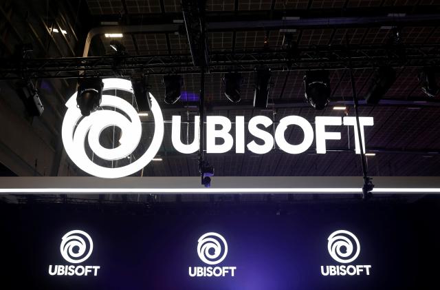 The UbiSoft Entertainment logo is seen at the Paris Games Week (PGW), a trade fair for video games in Paris, France, October 29, 2019. REUTERS/Benoit Tessier