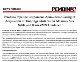 Pembina Pipeline Corporation Announces Closing of Acquisition of Enbridge’s Interest in Alliance/Aux Sable and Raises 2024 Guidance