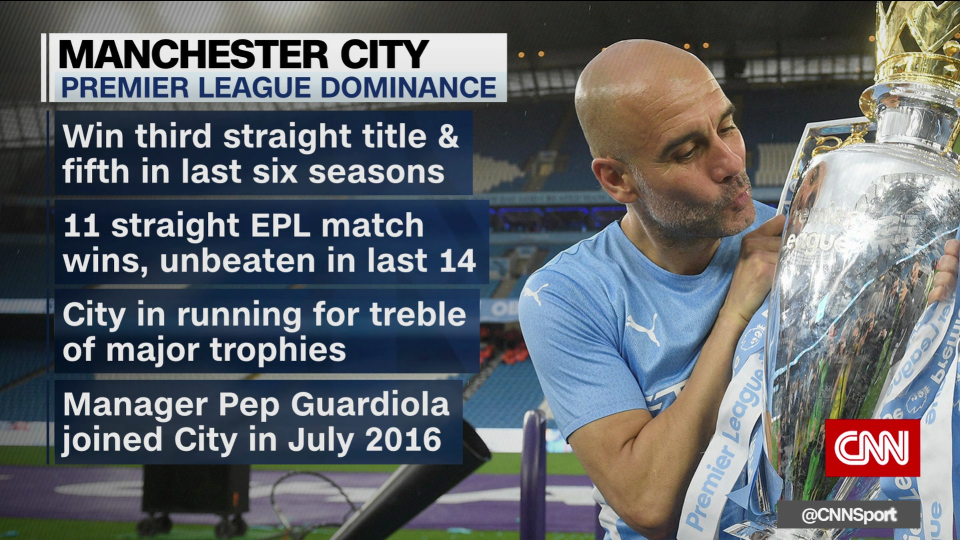 Manchester City clinches sixth Premier League title in 11 seasons