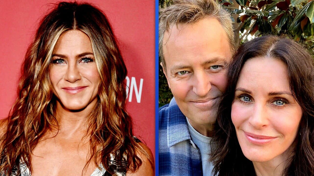 Jennifer Aniston Hilariously Responds to Courteney Cox and Matthew Perry's Lunch Date Without Her (Exclusive) - Yahoo Entertainment