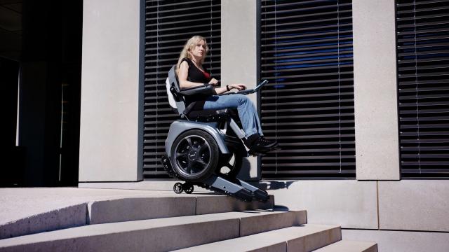 A stair-climbing wheelchair