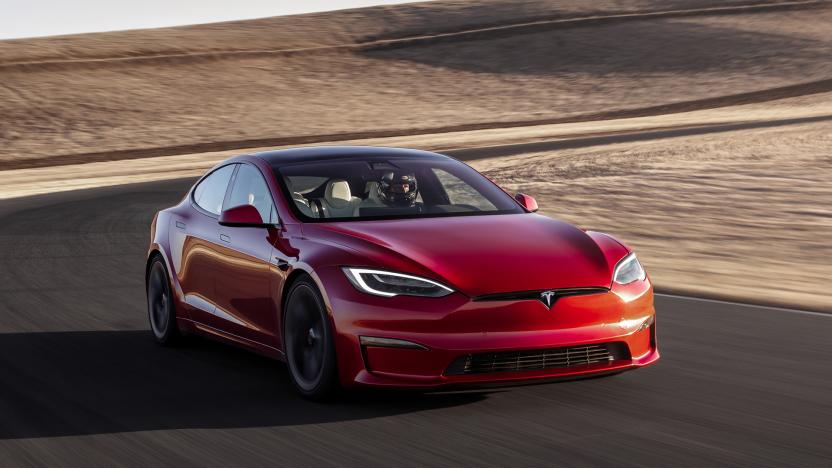 Tesla Model S Plaid on the track