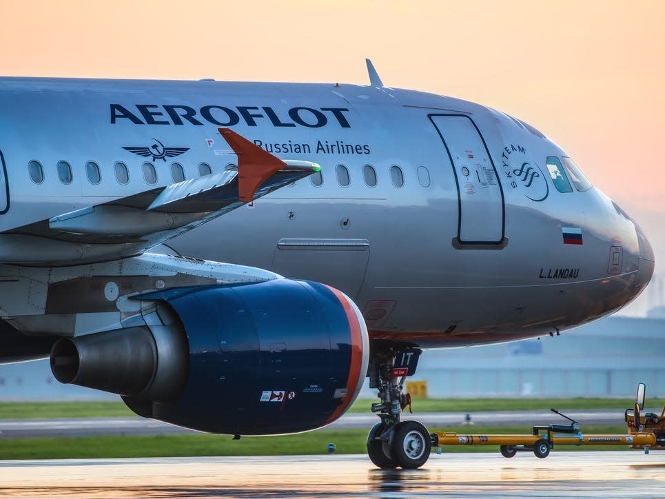 Russian airline Aeroflot violated Canada's ban on entering its airspace on Sunda..