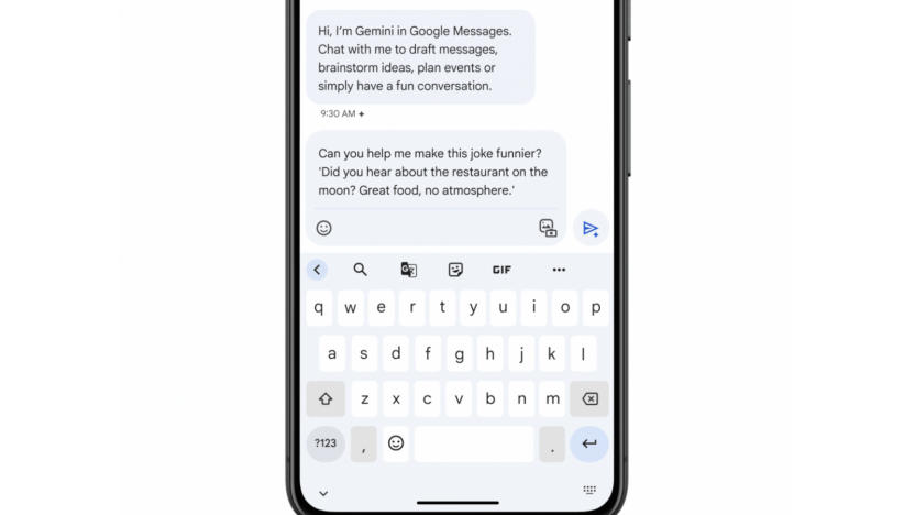 A screenshot showing Gemini's messages in Google messages.