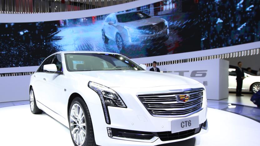 BEIJING, CHINA - APRIL 25: A Cadillac CT6 Sedan is on display during the Auto China 2018 at China International Exhibition Center on April 25, 2018 in Beijing, China. Auto China 2018, also known as 2018 Beijing International Automotive Exhibition, will be held from April 27 to May 4. (Photo by Visual China Group via Getty Images/Visual China Group via Getty Images)