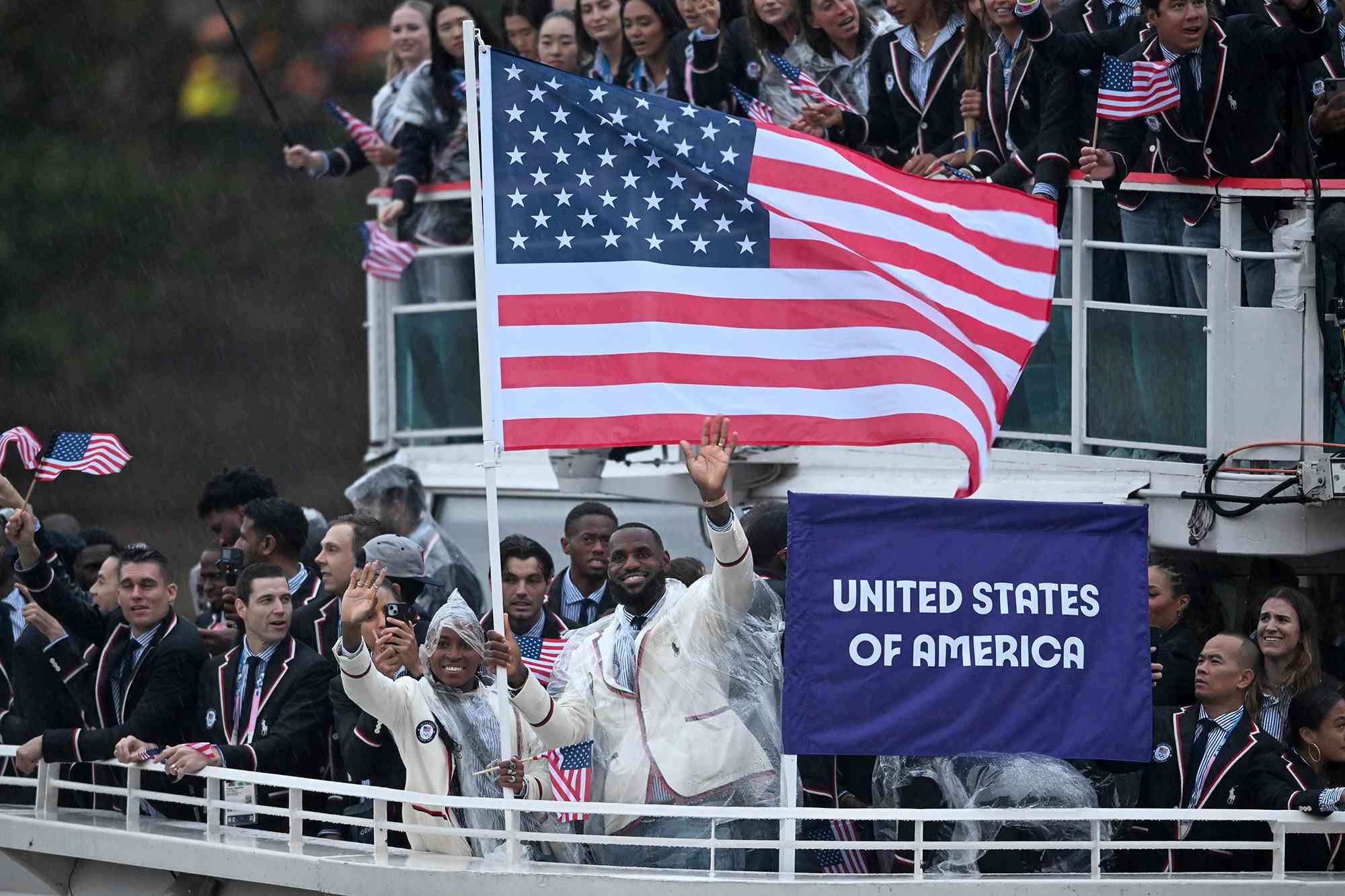 LeBron James and Coco Gauff Sail Down the Seine in Paris as They Lead Team USA in 2024 Summer Olympics Opening Ceremony