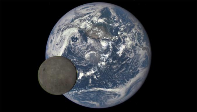 DSCOVR photographs the moon's journey across the Earth