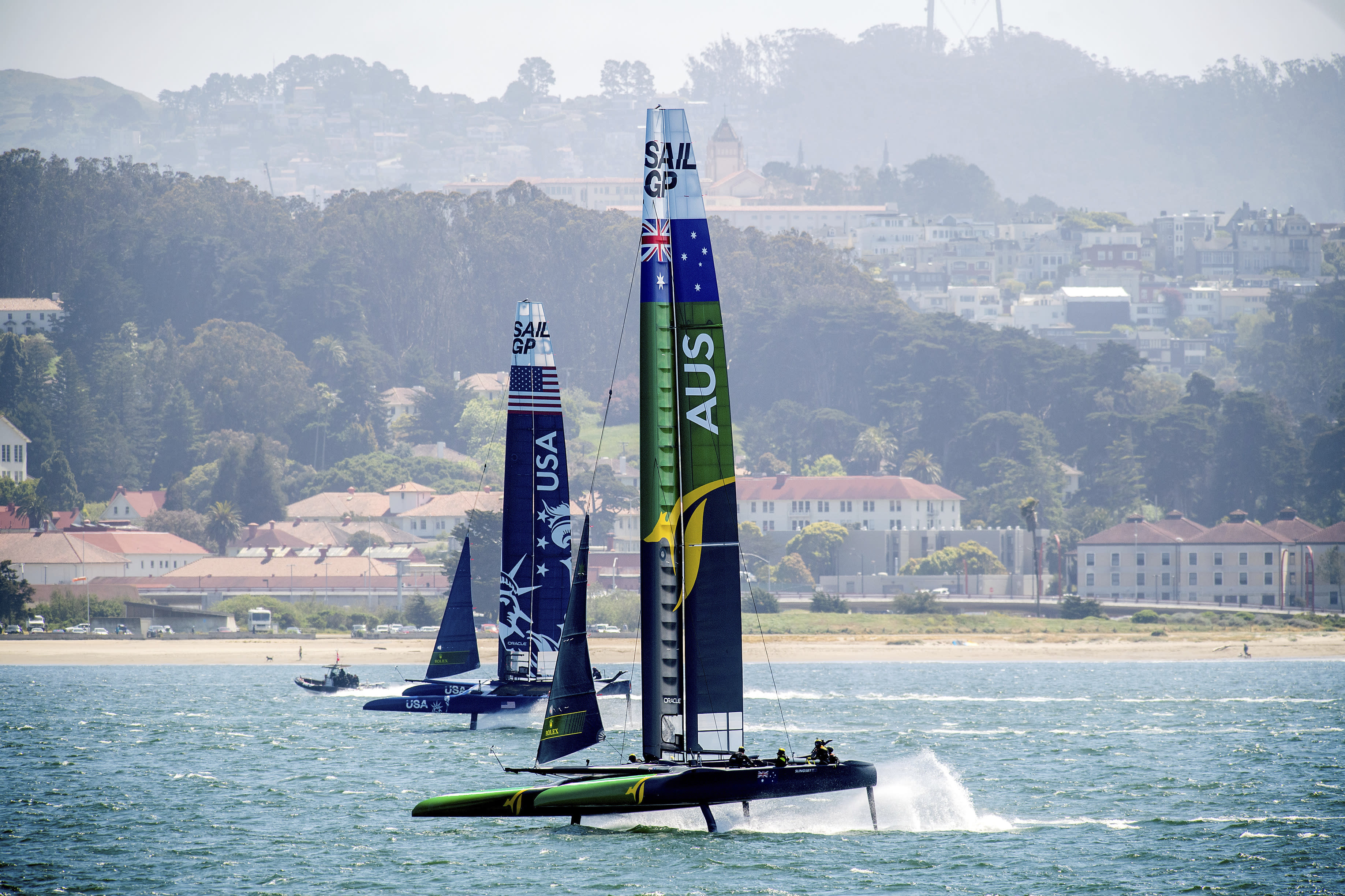 live sailgp catamaran racing today