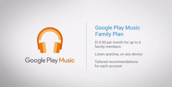 Google Play Music family plan gives six people tunes for $15 a month