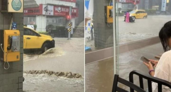 暴雨狂灌大台北 信義區淹水了