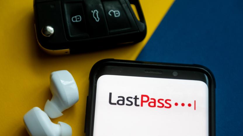 POLAND - 2022/02/01: In this photo illustration a LastPass logo seen displayed on a smartphone. (Photo Illustration by Mateusz Slodkowski/SOPA Images/LightRocket via Getty Images)